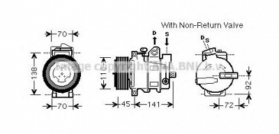 AVA QUALITY COOLING msk569 -  Компрессор, кондиционер